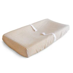 Clearance Muslin Changing Pad Cover - Natural Stripe Changing Tables|Changing Pad Covers