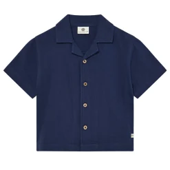 Tops>En Fant Muslin Shirt 3-10 Navy