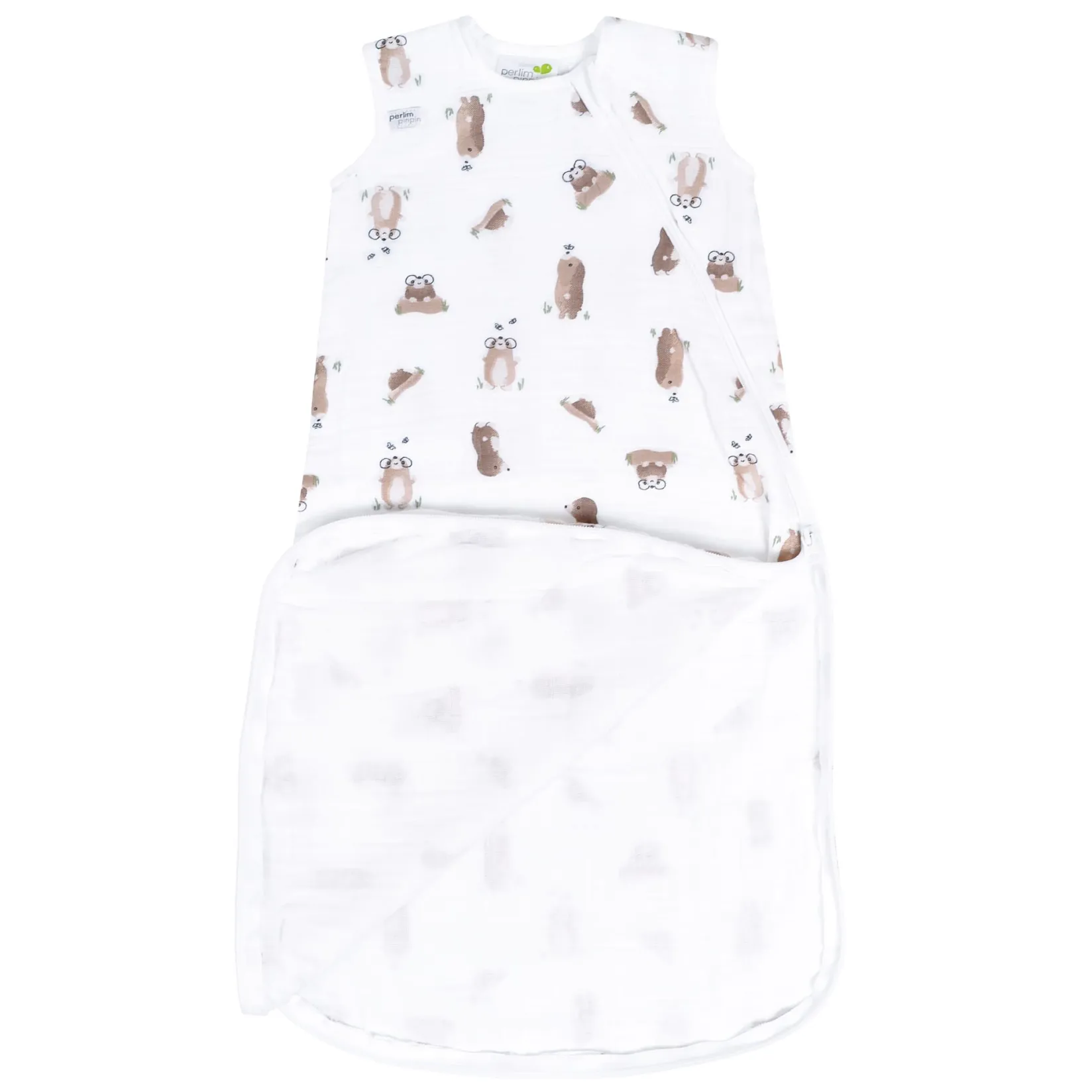 Outlet Muslin Sleep Bag 0-36 months - Taupe Sleep Bags|Pyjamas