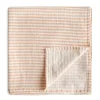 Blankets|Blankets>Mushie Muslin Swaddle Blanket - Natural Stripe