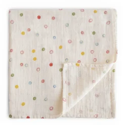 New Muslin Swaddle Blanket - Smiley Kids Blankets|Blankets