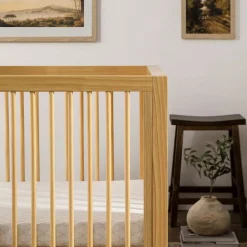 Hot Nantucket 3-in-1 Convertible Crib with Toddler Bed Conversion Kit - Honey Cribs & Mattresses|Cribs & Mattresses
