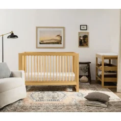 Hot Nantucket 3-in-1 Convertible Crib with Toddler Bed Conversion Kit - Honey Cribs & Mattresses|Cribs & Mattresses