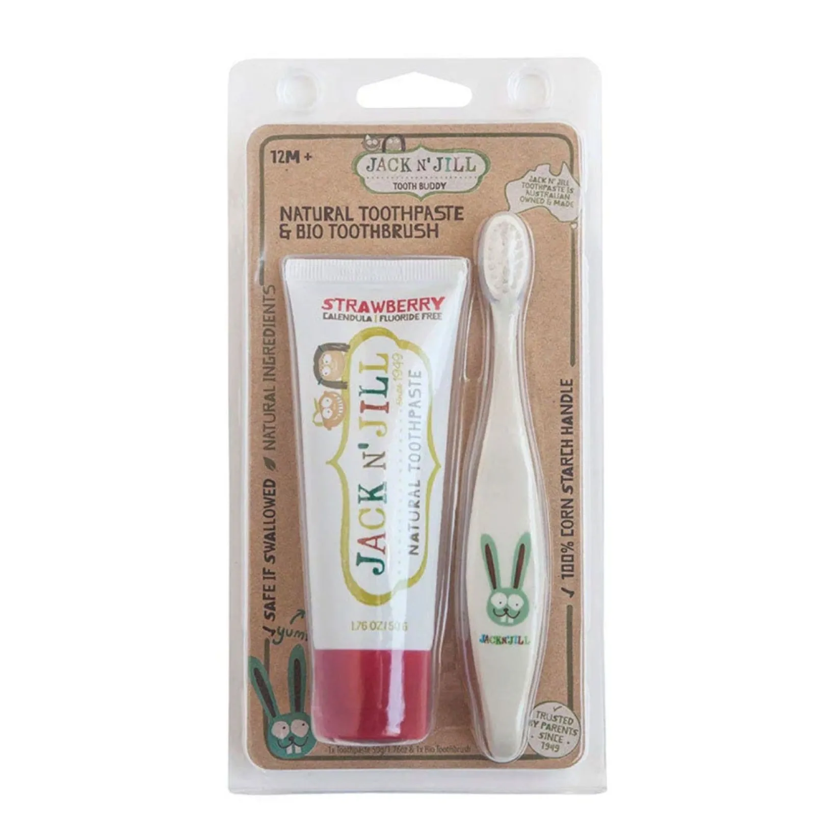 Outlet Natural Toothpaste and Toothbrush - Strawberry Oral Care