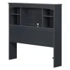 Outlet Navali Twin Bookcase Headboard - Blueberry Twin, Full & Queen Beds