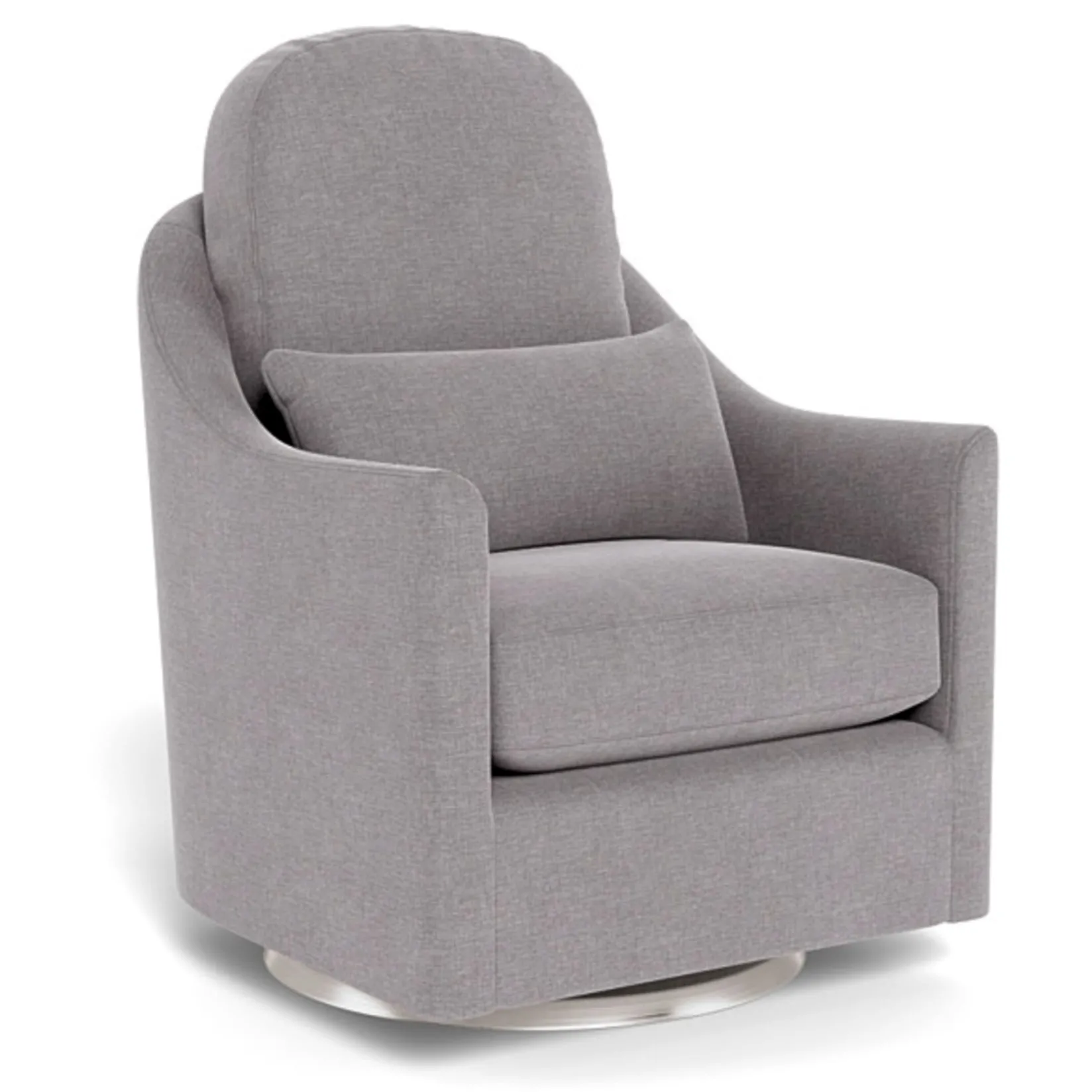 Gliders & Rocking Chairs|Gliders & Rocking Chairs>Monte Nessa Rocking and Swivel Glider - Pebble / Steel