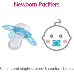 Clearance Newborn Anatomical Pacifer Matte (2) - Aqua Pacifiers & Clips|Pacifiers & Clips