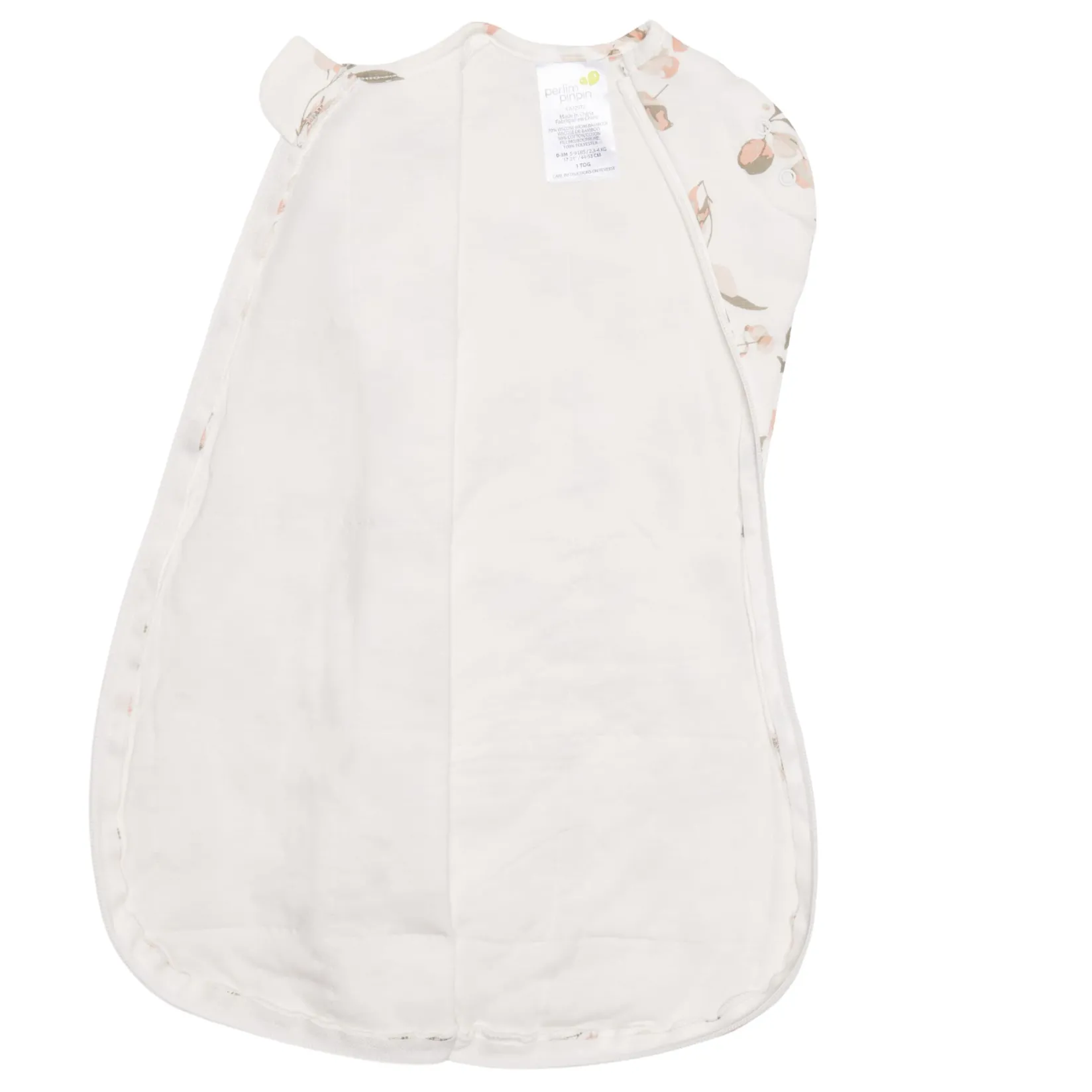 Sleep Bags|Pyjamas>Perlimpinpin Newborn Bamboo Leaves Sleep Bag Ivory