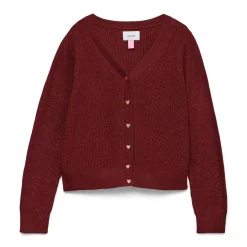 Fleeces And Sweatshirts|Tops>Vero Moda Newlex Cardigan 8-14 Burgundy