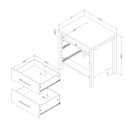 Hot Nightstand - Gravity Natural Ash Nightstands