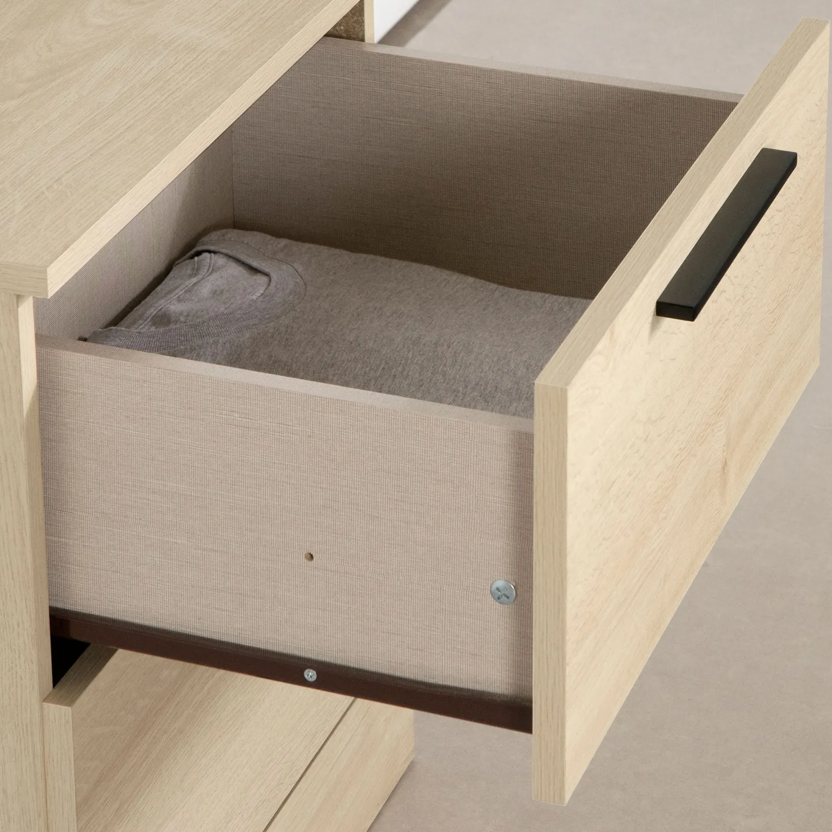 Discount Nightstand - Step One Essential Bleached Oak Nightstands