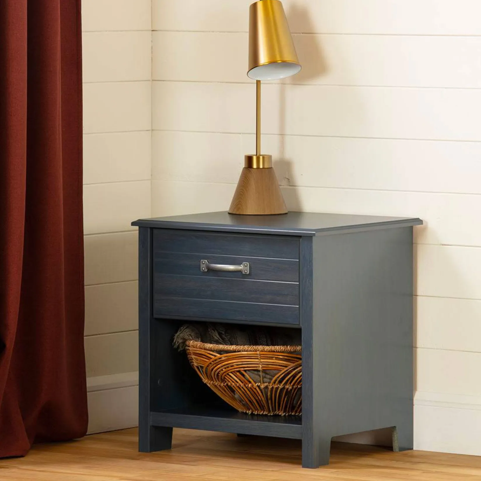 Nightstands>South Shore Nightstand Asten - Blueberry