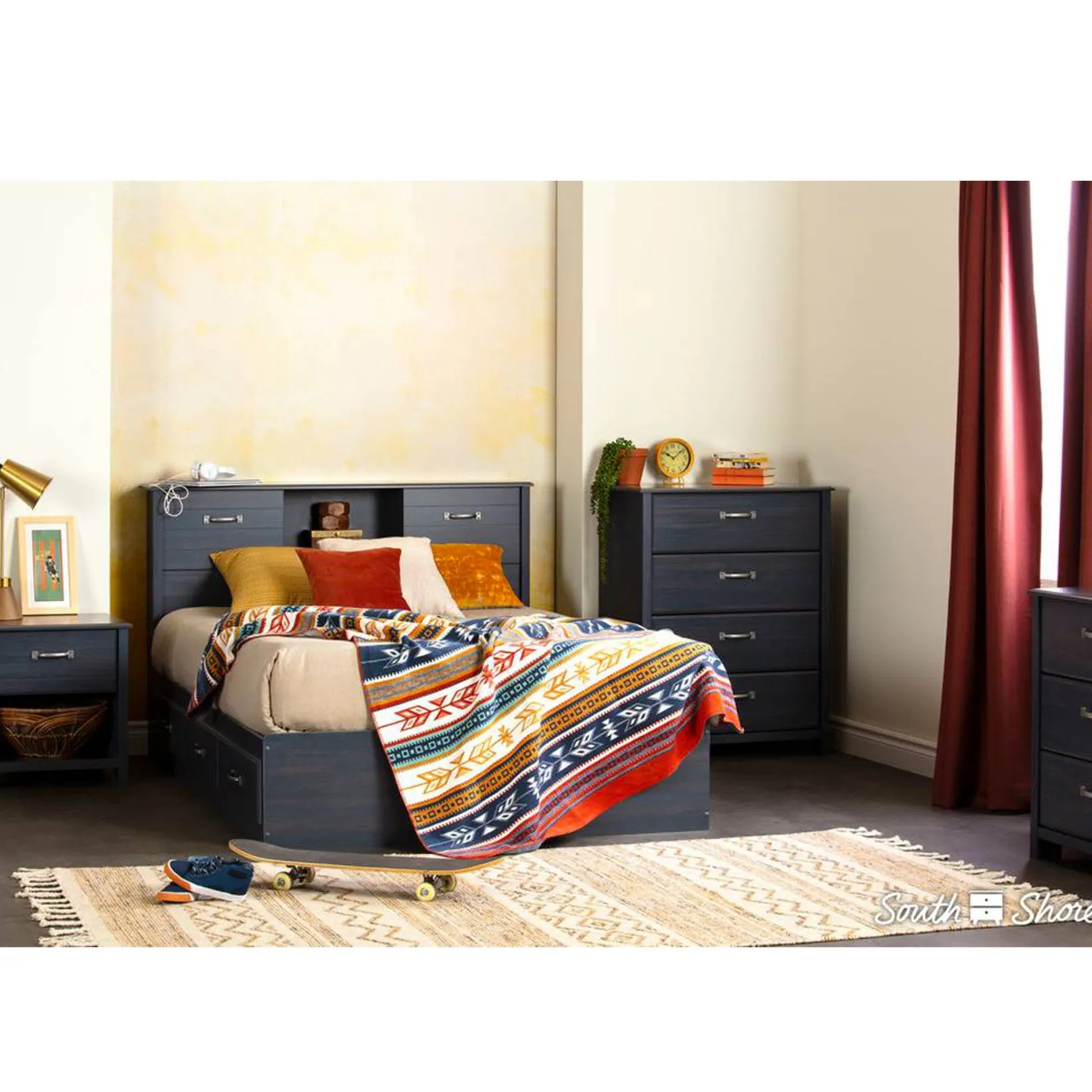 Nightstands>South Shore Nightstand Asten - Blueberry