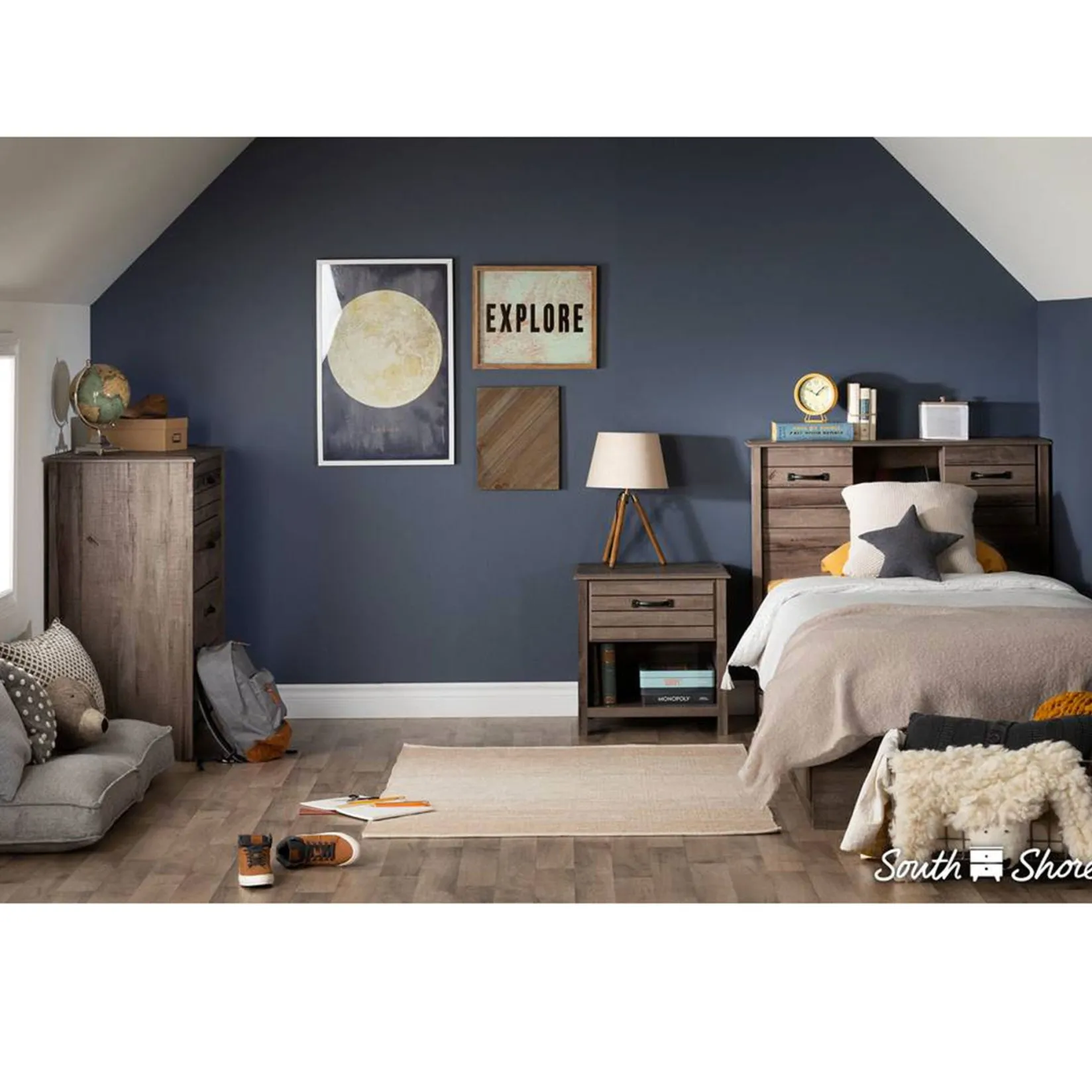 Nightstands>South Shore Nightstand Asten -Fall Oak