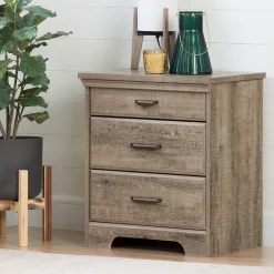 Nightstand Charging Station - Versa Weathered Oak Nightstands