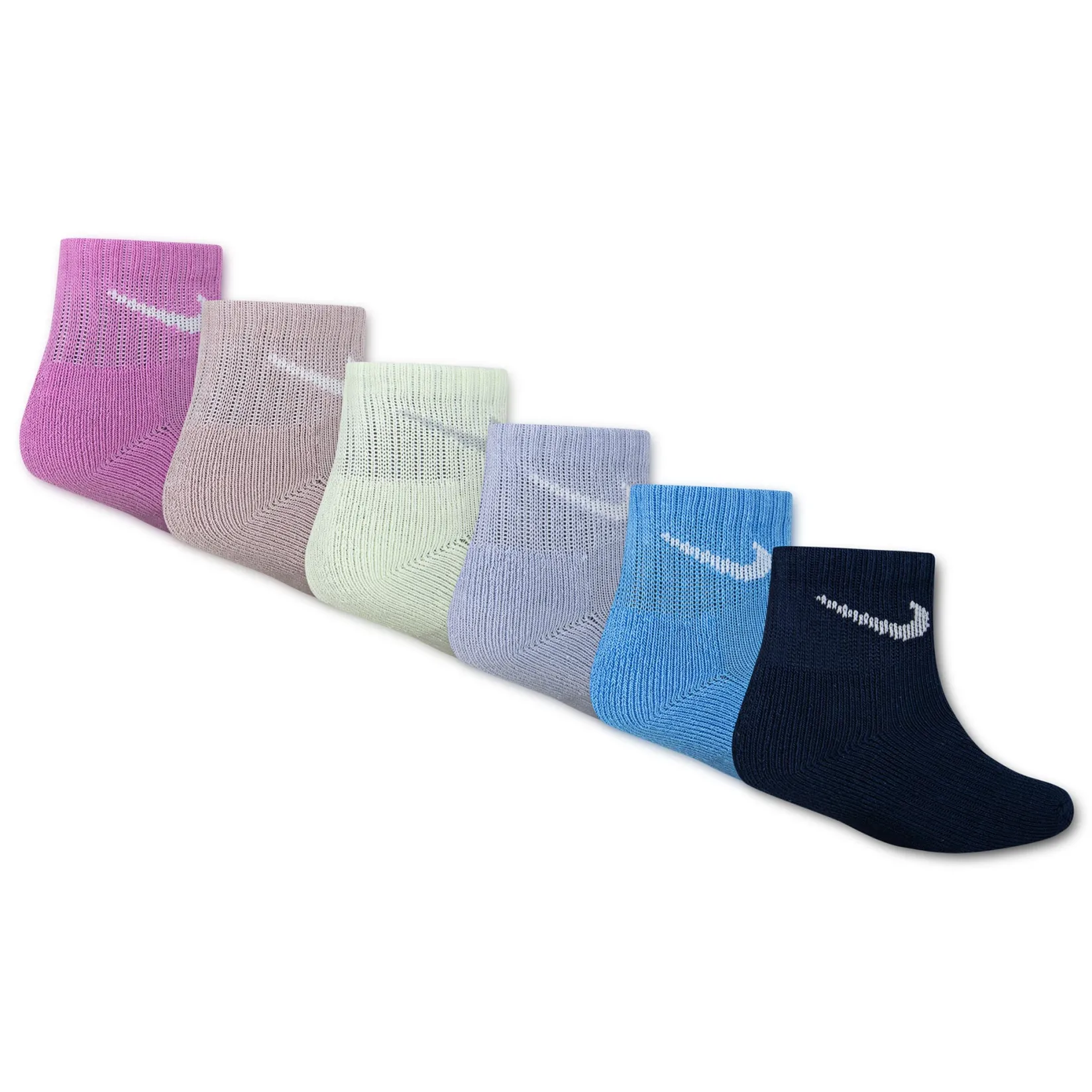 Socks|Underwear & Socks>Nike Ankle Socks (6) Sizes 7e-10e Pink