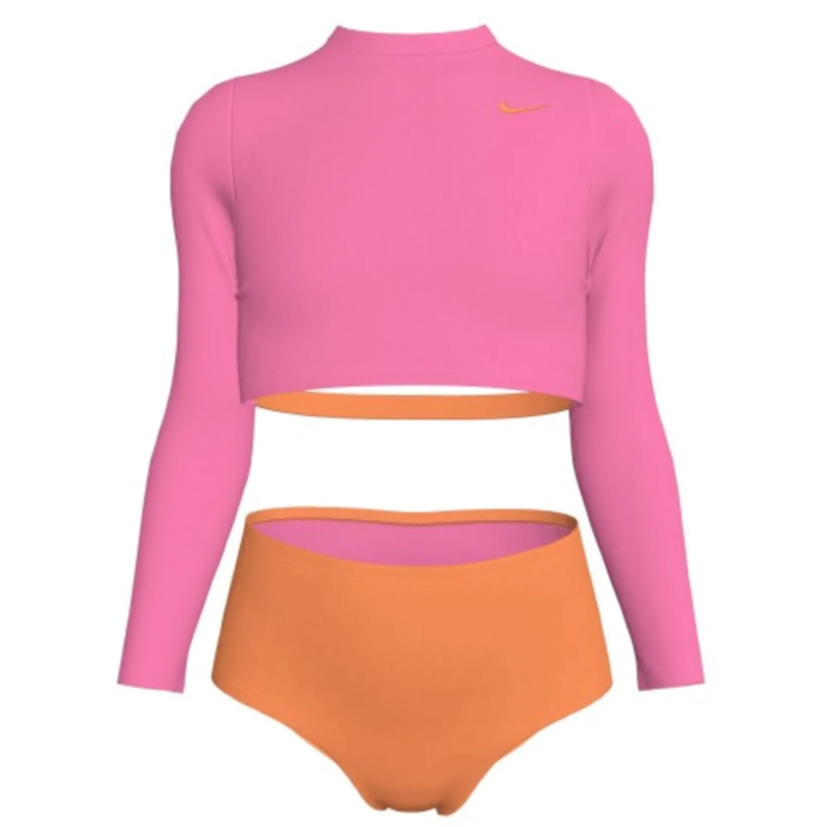 Swimsuits>Nike Color Block Swimsuit 8-16y Pink