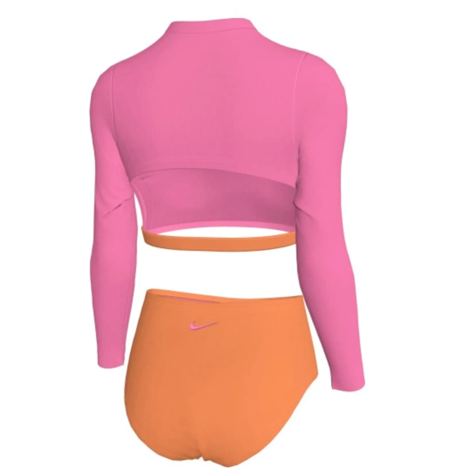 Swimsuits>Nike Color Block Swimsuit 8-16y Pink