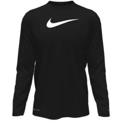 Swimsuits|Swimsuits>Nike Essential Rashguard 8-16 Black