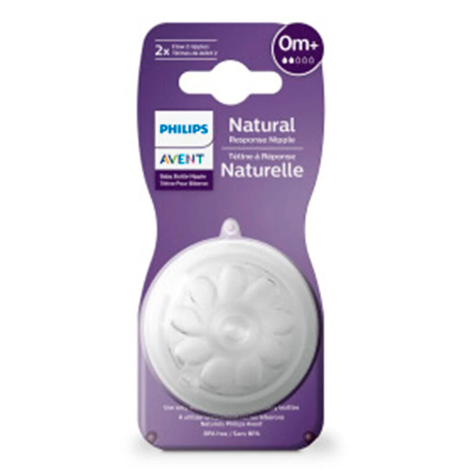 Sale Nipples (2) Natural Response 0m+ Flow 2 Breastfeeding|Bottles & Nipples