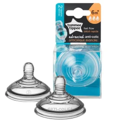 Bottles & Nipples|Breastfeeding>Tommee Tippee Nipples Advanced Anti-Colic Fast Flow 6months+ (2)