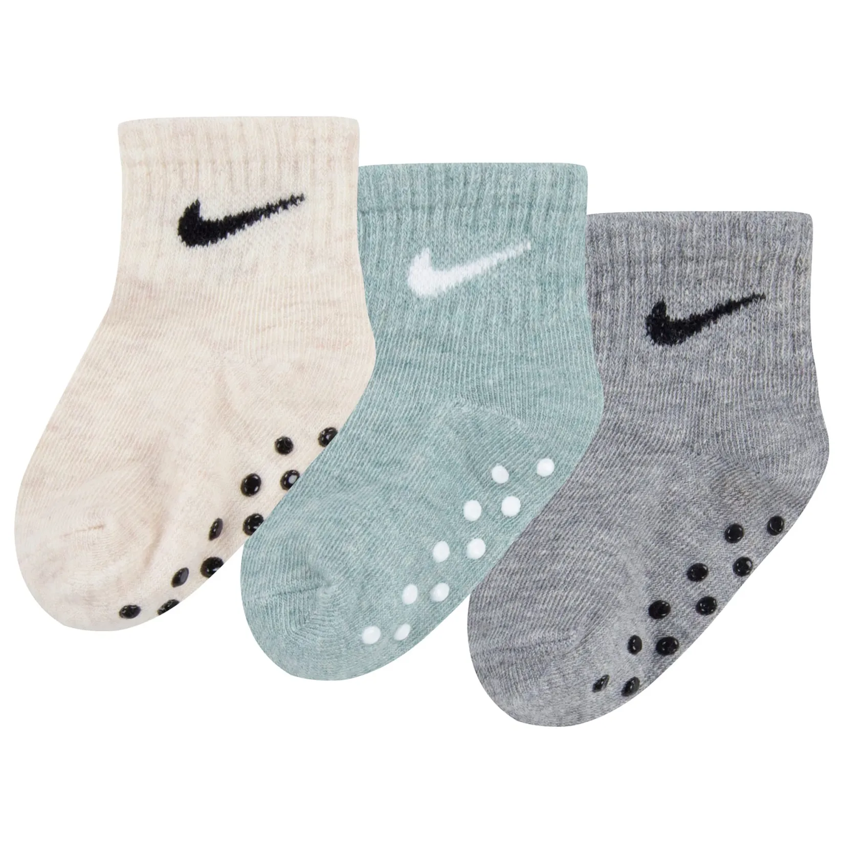Socks|Underwear & Socks>Nike No Slip Socks (3) 2-4 Sage