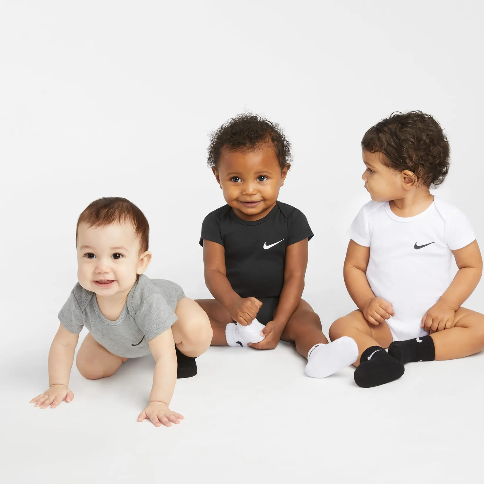 Socks|Underwear & Socks>Nike No Slip Socks (3) 6-12m Black