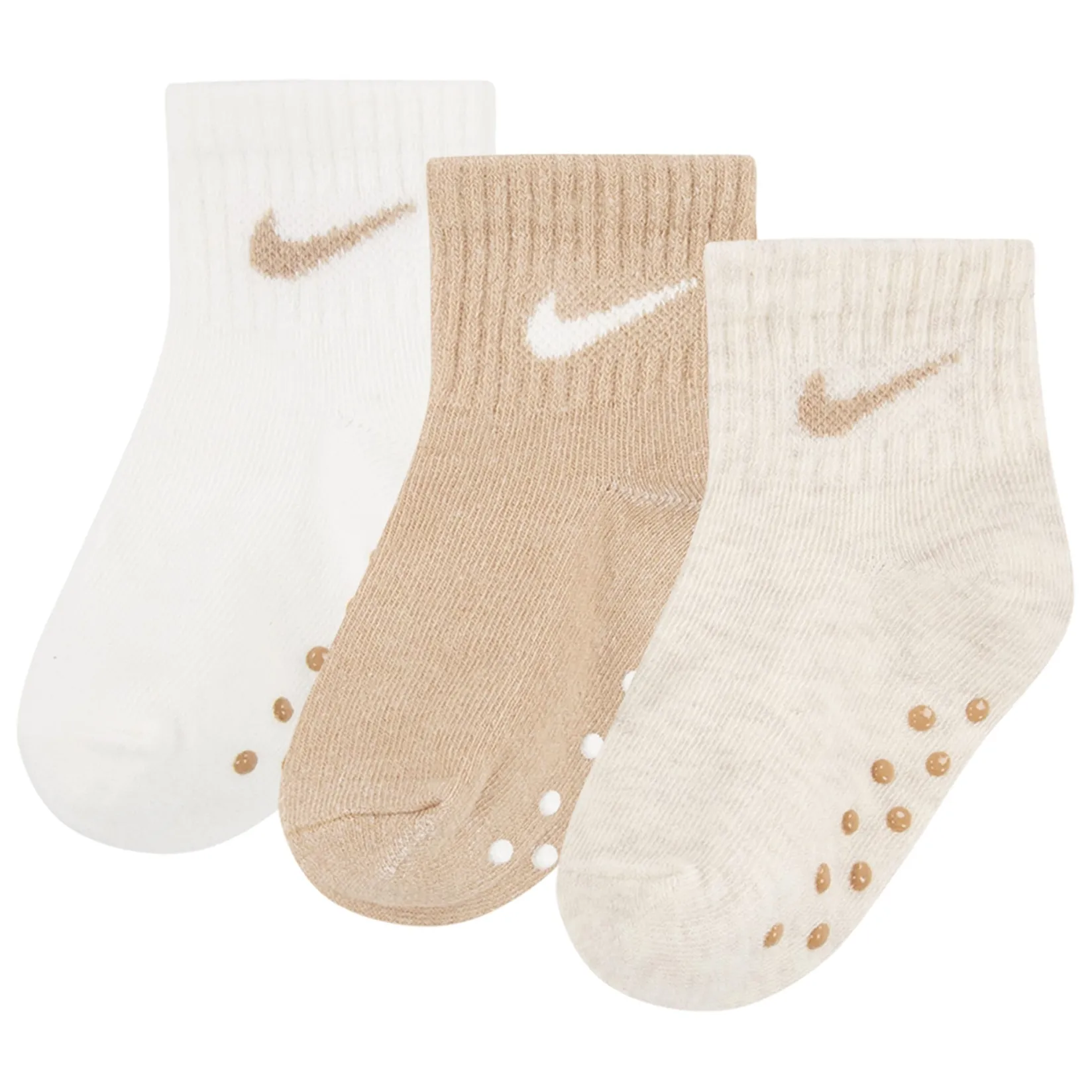 Socks|Underwear & Socks>Nike No Slip Socks (3) 6-12m Beige