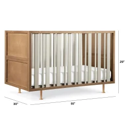 Novella Crib with Toddler Bed Conversion Kit - Stained Ash / Ivory Cribs & Mattresses|Cribs & Mattresses
