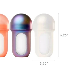 Hot Nursh Silicone Bottle 8oz (3) - Metallic Colors Bottles & Nipples|Breastfeeding