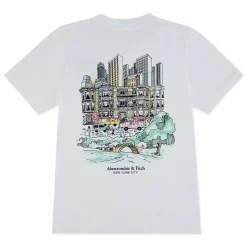 Tops>Abercrombie Kids Nyc Sketch T-shirt 5-18y White