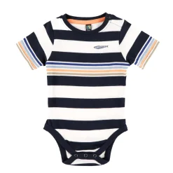 Tops>Nano Ocean Striped Bodysuit 6-24m Ivory