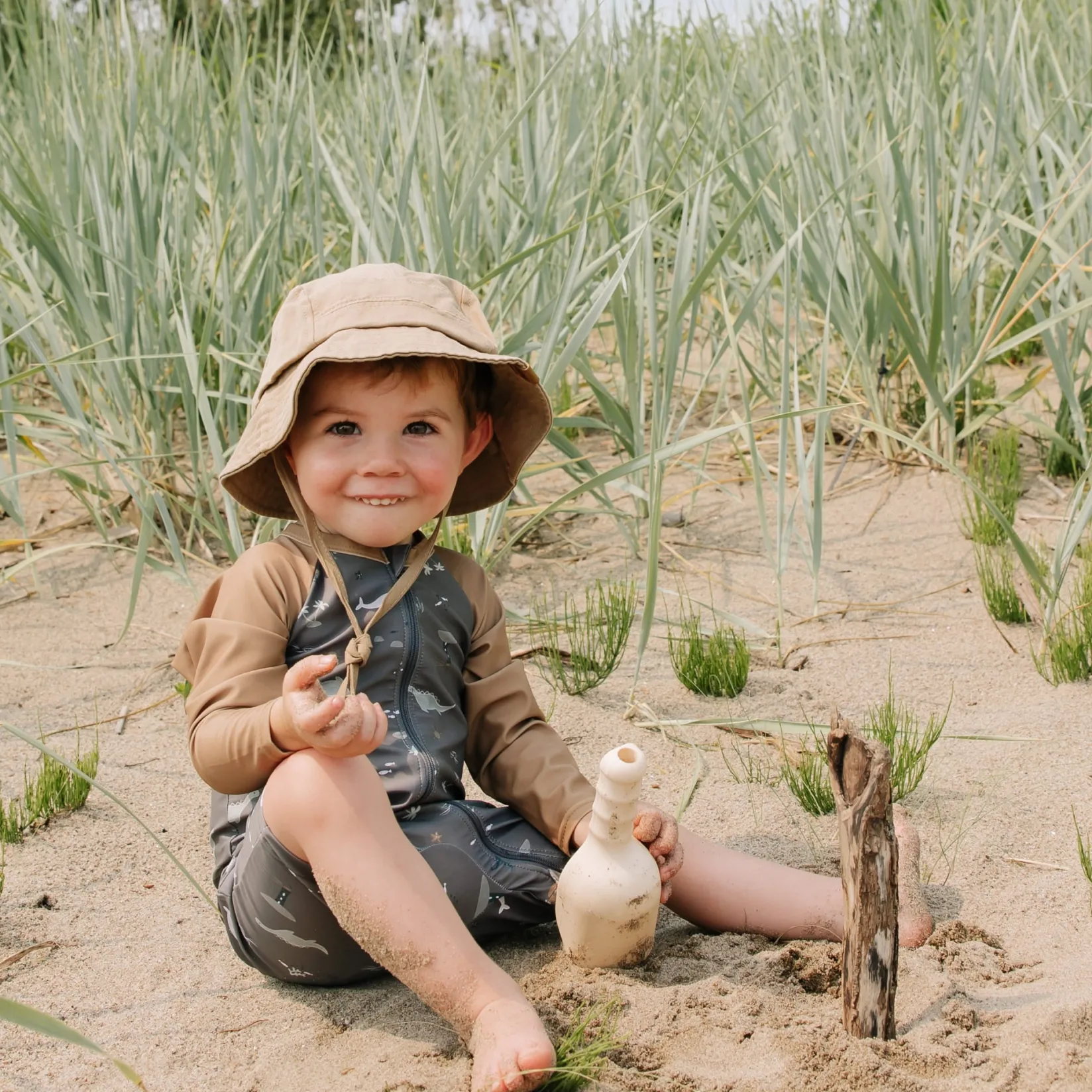 Swimsuits>Perlimpinpin Ocean Swimsuit 6-24m Olive