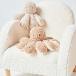 Plush Toys>Nattou Octopus Cuddly Teddy - Caramel