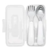 Online On-the-Go Fork & Spoon Set - Grey Kids Tableware|Plates & Placemats