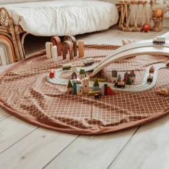 Outlet Organic Grid Brown Storage Bag Storage