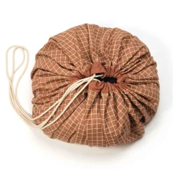 Outlet Organic Grid Brown Storage Bag Storage