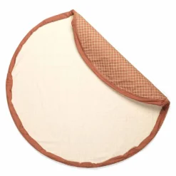 Outlet Organic Grid Brown Storage Bag Storage