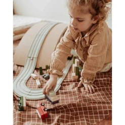 Outlet Organic Grid Brown Storage Bag Storage