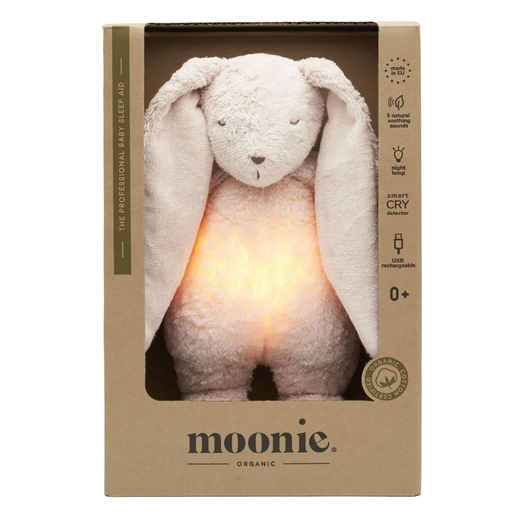 Decorative Objects>Moonie Organic Humming Friend With Night Lamp 2.0 - Rose Bunny