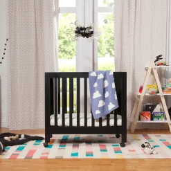 Outlet Origami Mini Crib - Black Finish Cribs & Mattresses|Cribs & Mattresses