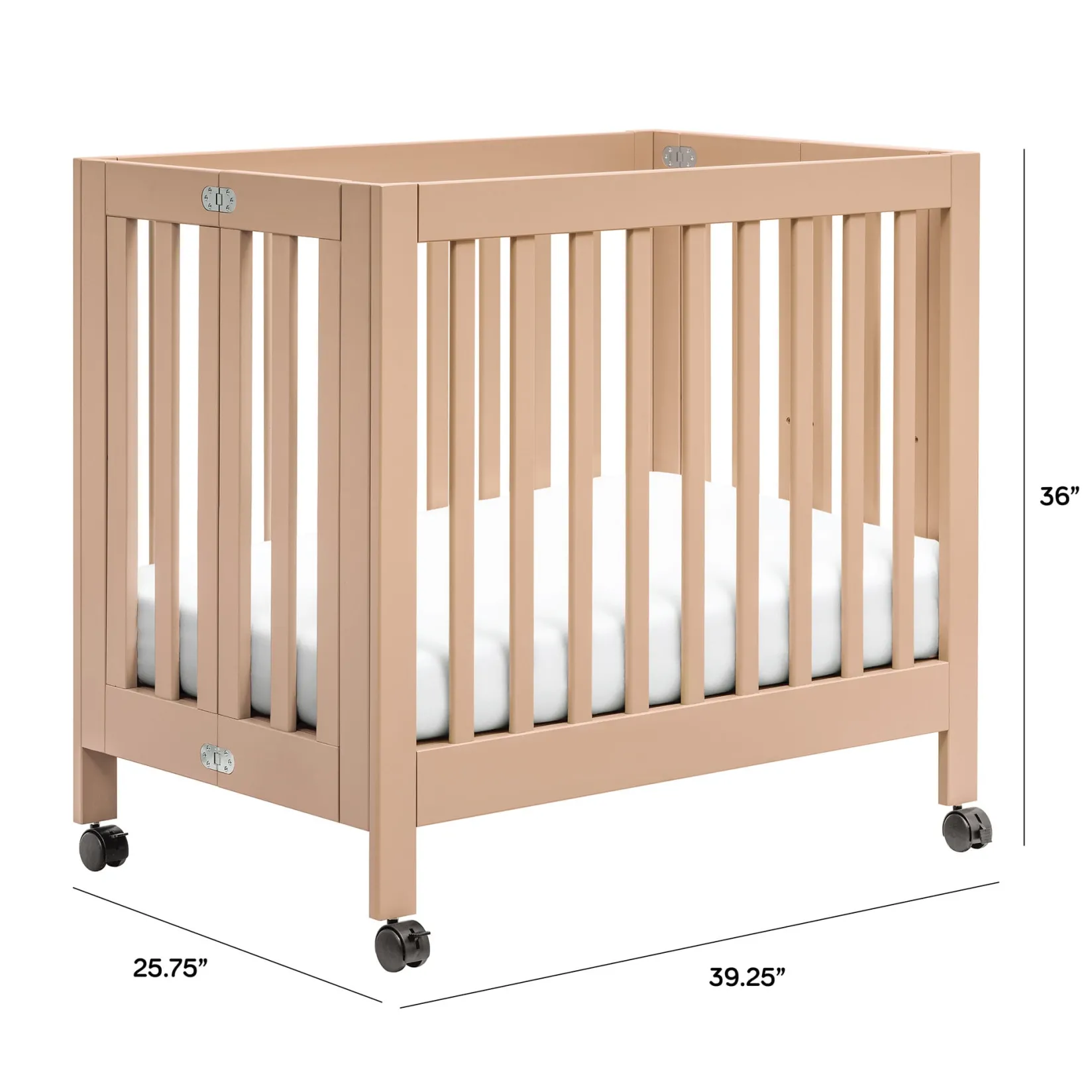 Cribs & Mattresses|Cribs & Mattresses>Babyletto Origami Mini Crib - Canyon
