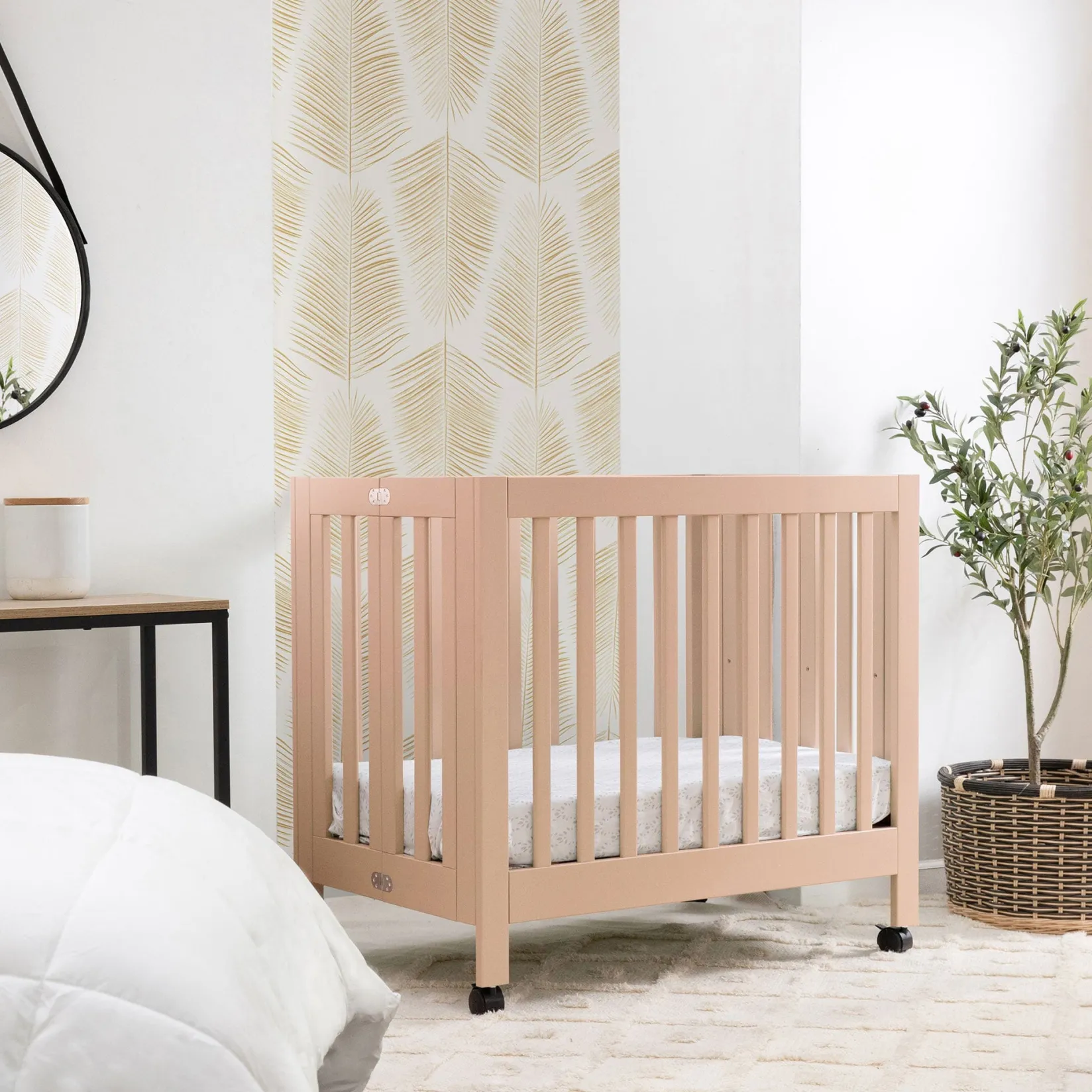 Cribs & Mattresses|Cribs & Mattresses>Babyletto Origami Mini Crib - Canyon