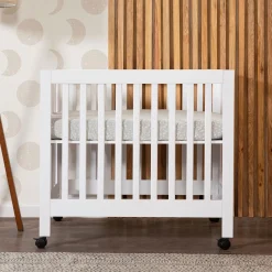 Clearance Origami Mini Crib - White Finish Cribs & Mattresses|Cribs & Mattresses