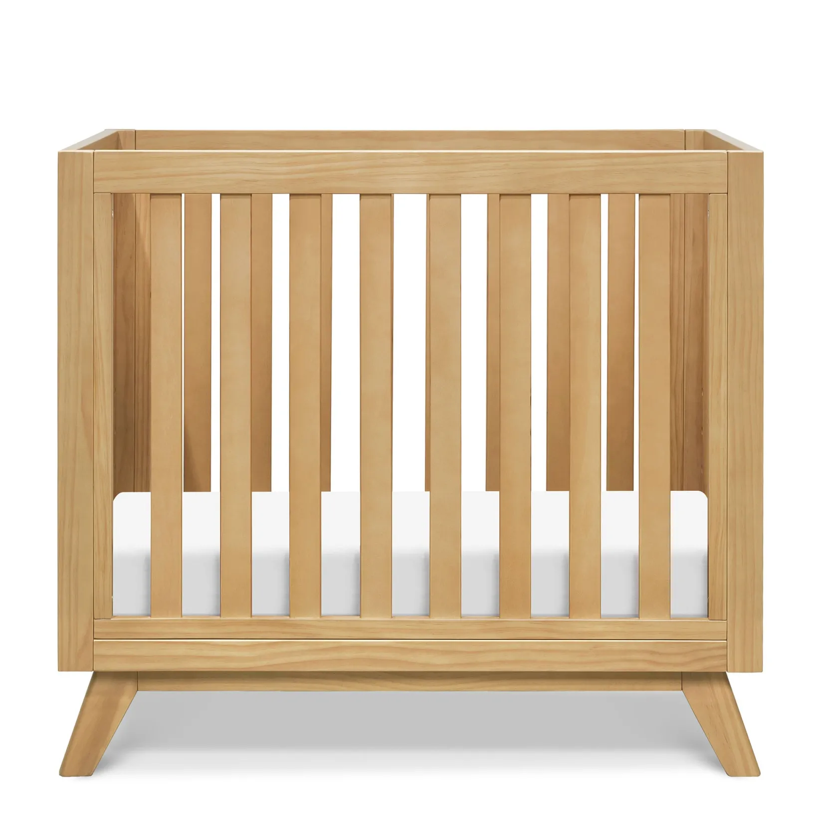 Cribs & Mattresses|Cribs & Mattresses>DaVinci Otto 3-in-1 Convertible Mini Crib with 4" Mattress - Honey