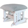 Best Ottoman white fabric OX60 Gliders & Rocking Chairs|Gliders & Rocking Chairs