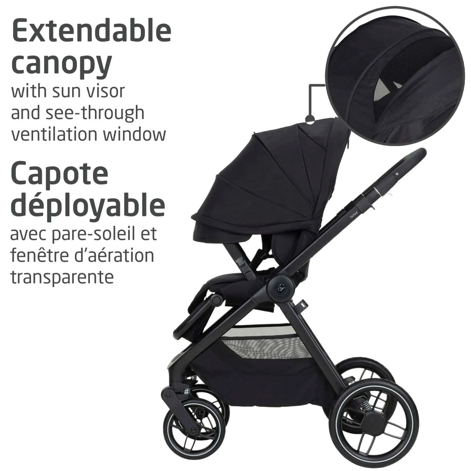 Outlet Oxford Stroller - Twillic Black Kids Strollers|Strollers & Trailers