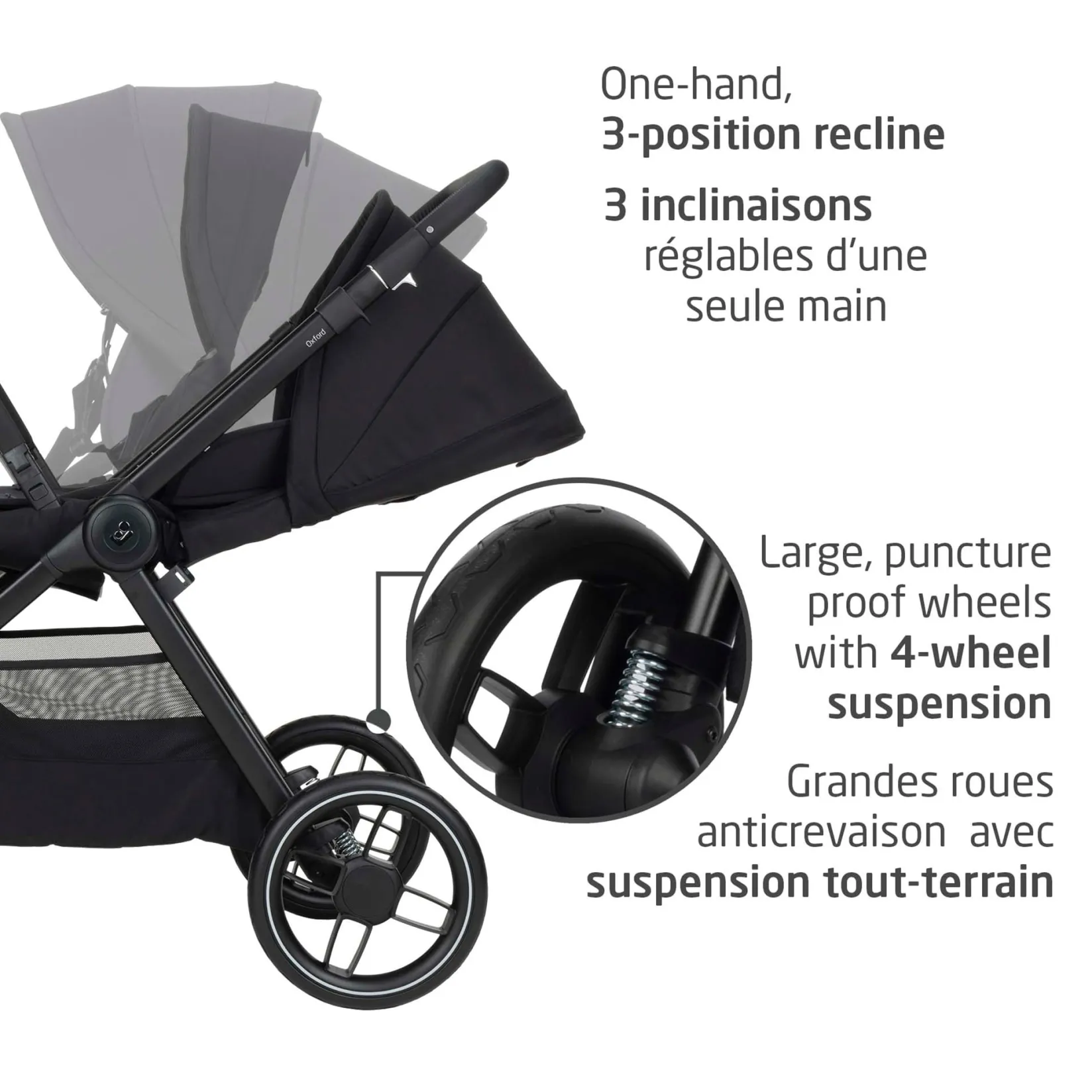 Outlet Oxford Stroller - Twillic Black Kids Strollers|Strollers & Trailers