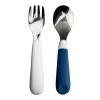 Tableware|Plates & Placemats>Oxo Tot On-the Go Fork and Spoon Set - Navy