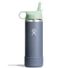 Tableware|Bottles & Insulated Bottles>Hydro Flask 18oz Kids Wide Mouth Bottle- Grey/Green